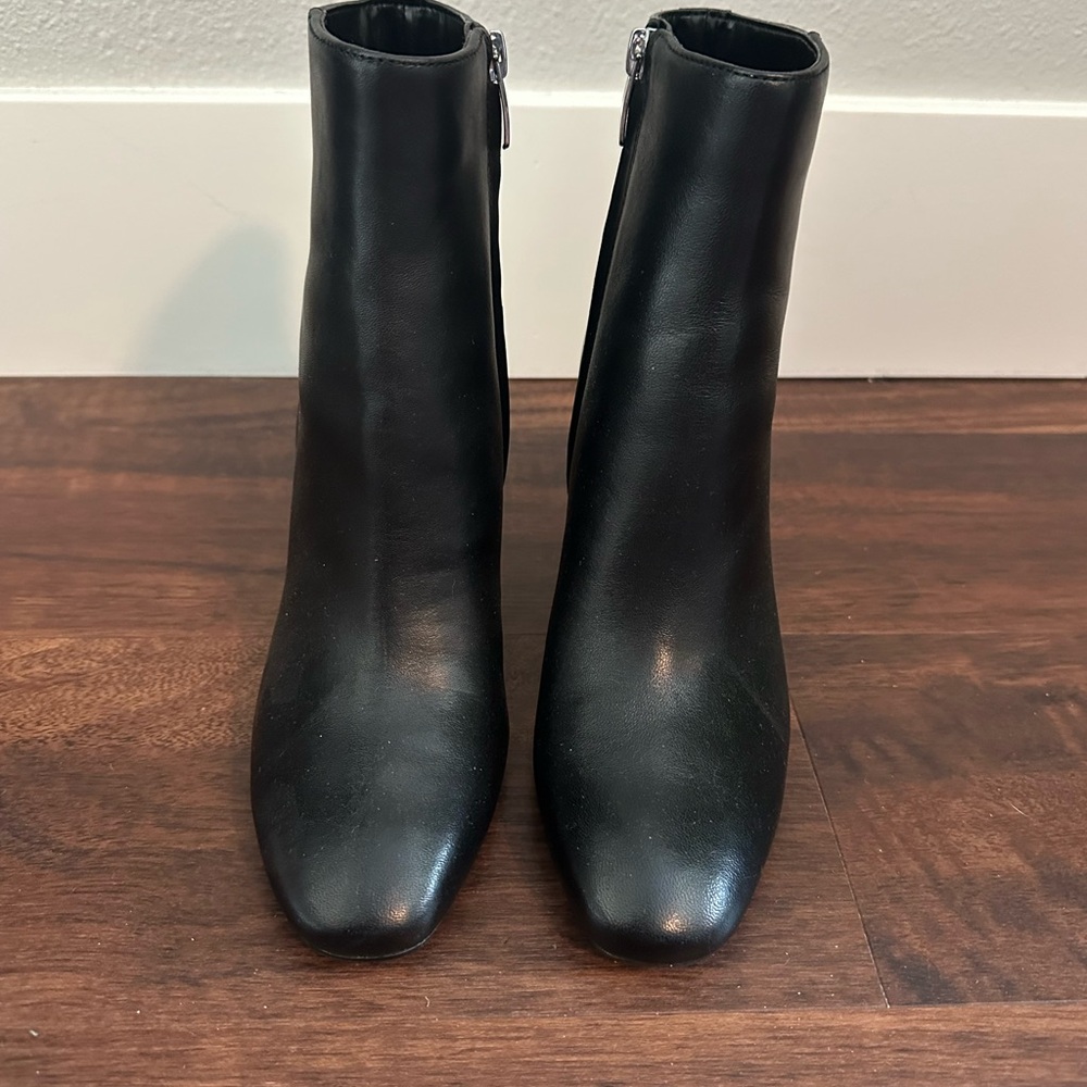 Black Leather Ankle Boots